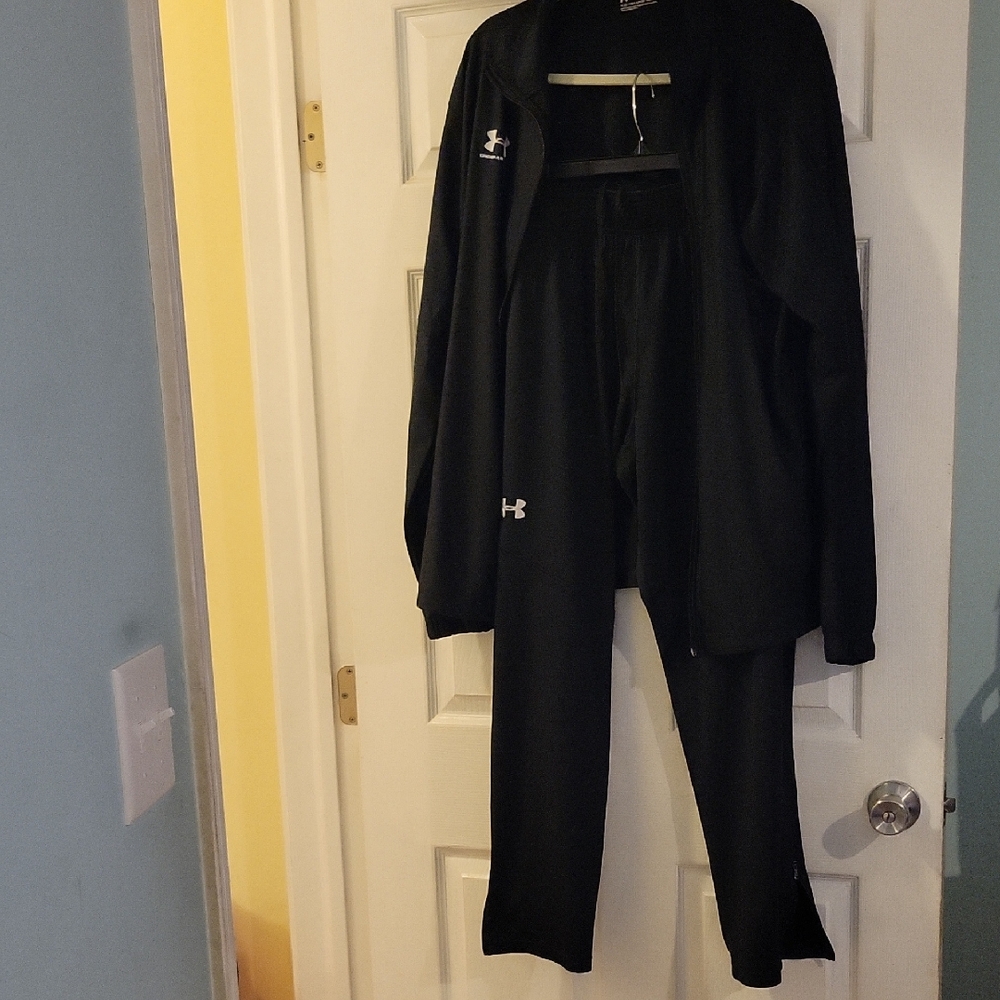 Under Armour Men's Black Track Pants and Jacket